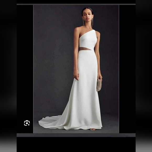 Dresses & Skirts - Jenny Yoo Elegant One-Shoulder White Gown